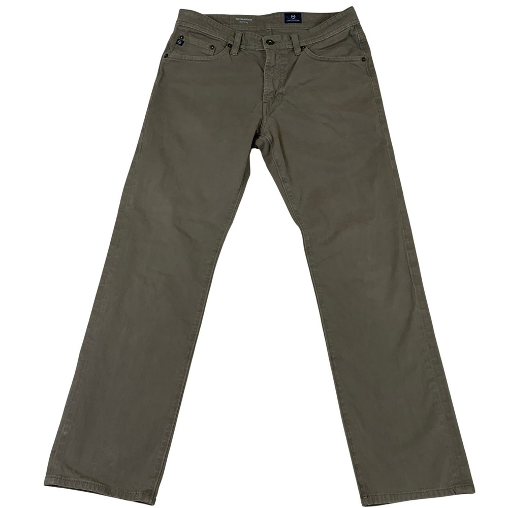 AG Adriano Goldschmied The Graduate Tailored Leg Pants Olive‎ Drab 31x29 1174SUD